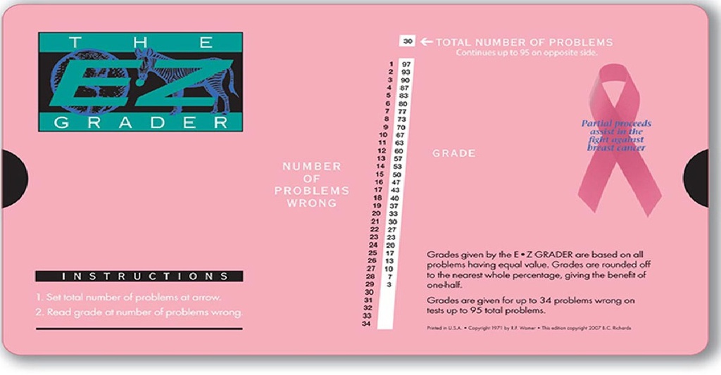 EZ GRADER PINK (22cmx12cm)(8.6''x4.7'') | Teacherscellar